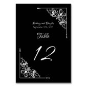 Modern Black White Wedding Kaart (Voorkant)