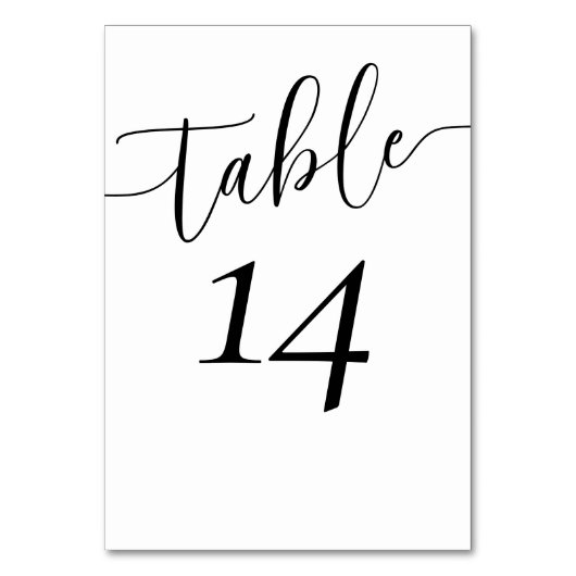 Modern Black & White Wedding Kaart (Voorkant)