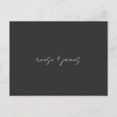 Modern Black & White Wedding Meal Choice RSVP Briefkaart (Voorkant)