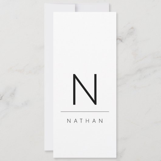 Modern Black White Wedding Menu & Guest Place Card Kaart (Achterkant)