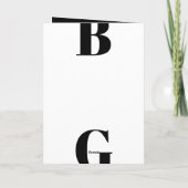 Modern Black & White Wedding Order of Service Programma (Achterkant)