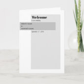 Modern Black & White Wedding Order of Service Programma (Voorkant)