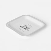 Modern Black & White Wedding Papieren Bordje (Gebogen)