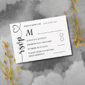 Modern Black & White Wedding RSVP