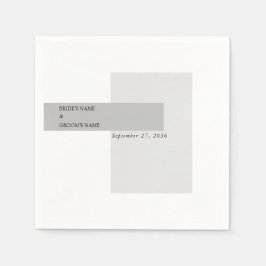 Modern Black & White Wedding Servet