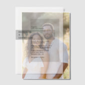 Modern Black & White Wedding Vellum Uitnodigingen (Offset (Koppel))