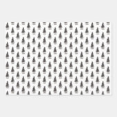 Modern Black Winter Pinecone Waterverf Inpakpapier Vel (Voorkant 3)