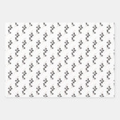 Modern Black Winter Pinecone Waterverf Inpakpapier Vel (Voorkant 2)