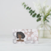 Modern Black Women Beauty Salon Visitekaartje (Staand voorkant)