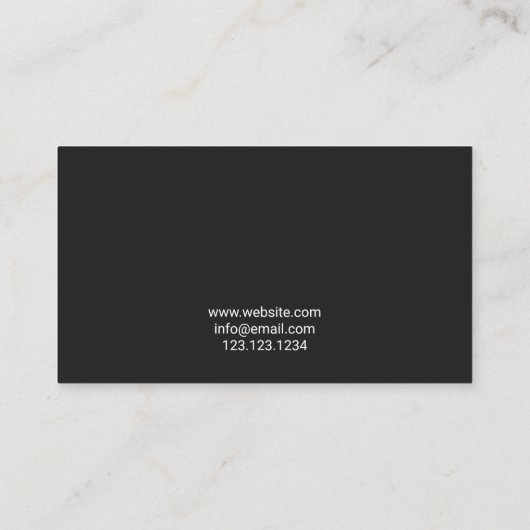 Modern Black & Yellow Construction Site Silhouette Visitekaartje (Achterkant)