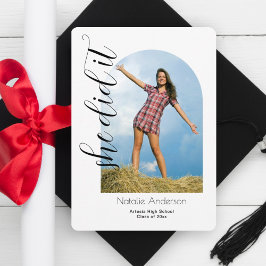 Modern Black Ze heeft het gedaan Arch Photo Aankondiging