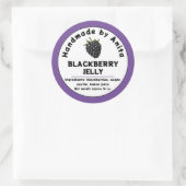 Modern BlackBerry Jam of Jelly Canning Jar Label (Tas)