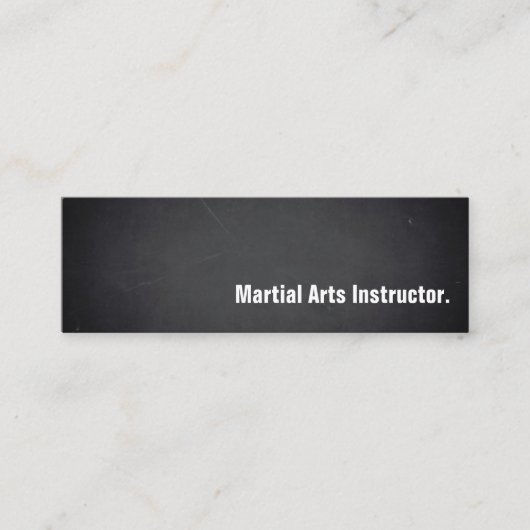 Modern Blackboard Martial Arts Instructor  Mini Visitekaartje (Voorkant)