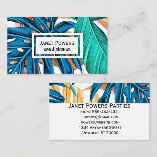 modern blad art custom visitekaartje (Voorkant / Achterkant)