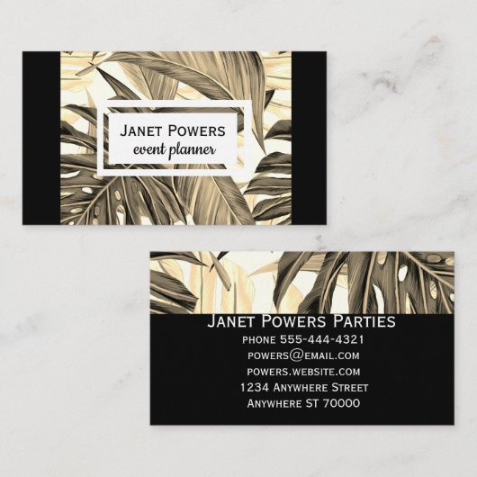 modern blad art custom visitekaartje (Voorkant / Achterkant)