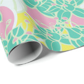 Modern blad, knop en bloem inpakpapier (Rol Hoek)