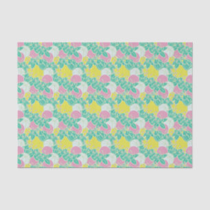 Modern blad, knop, en bloem patroon weefsel papier