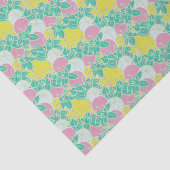 Modern blad, knop, en bloem patroon weefsel papier (Detail)