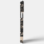 Modern blad patroon mannelijke zwarte naam Case-Mate iPhone case (Achterkant / Rechts)