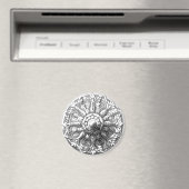 modern bladmedaillon magneet (Insitu (Vaatwasser))