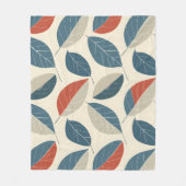 Modern bladmotief fleece deken (Voorkant)