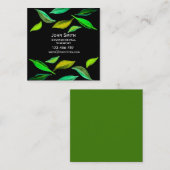 modern bladontwerp voor milieuwetenschappen vierkante visitekaartje (Voorkant / Achterkant)