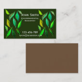 modern bladontwerp voor milieuwetenschappen visitekaartje (Voorkant / Achterkant)