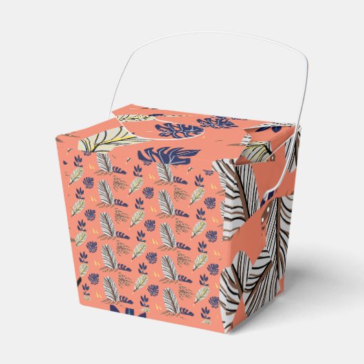 Modern Bladpatroon Bruiloft & Feestartikelen Bedankdoosjes (Voorkant Zijde)