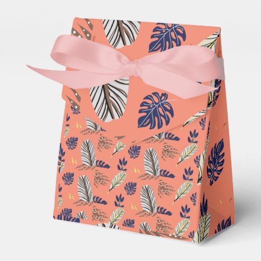 Modern Bladpatroon Bruiloft & Feestartikelen Bedankdoosjes (Voorkant Zijde)