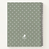 Modern bladpatroon tuinieren | Aangepast Notitiebo Notitieboek (Achterkant)