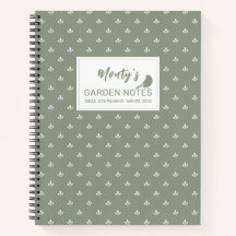 Modern bladpatroon tuinieren | Aangepast Notitiebo