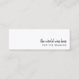 Modern Bladwijzer | Minimale mini-boekwinkel Mini Visitekaartje