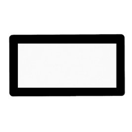 Modern blanco Sjabloon label met zwarte rand