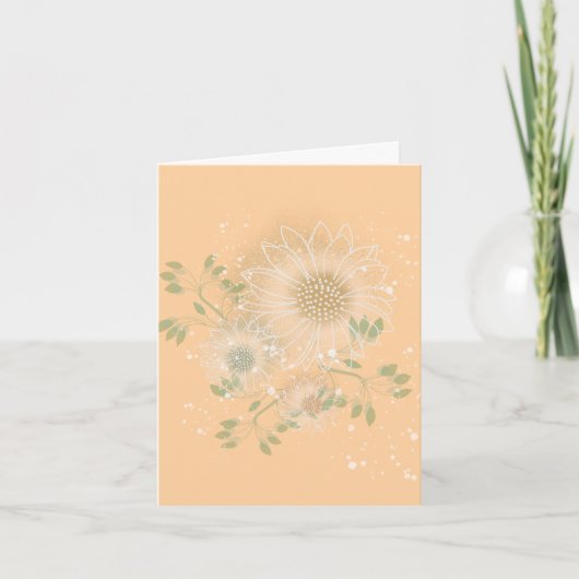 Modern Blank Botanical Note Card Stationery Bedankkaart (Voorkant)