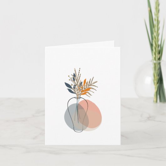 Modern Blank Botanical Note Card Stationery Bedankkaart (Voorkant)
