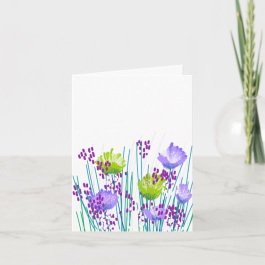 Modern Blank Botanical Note Card Stationery Bedankkaart (Voorkant)