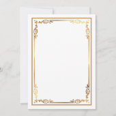 Modern Blank Wit Uitnodigen met Slanke Ingelijste  Kaart (Voorkant)