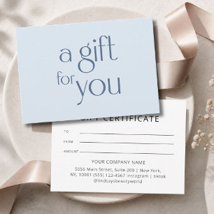 Modern Blau Cadeaubewijs