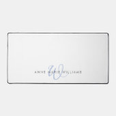 Modern Blau Schreef Monogram Bureaumat (Voorkant)