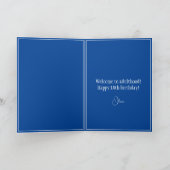 Modern Blauw 3 Fotocollage 18e Verjaardag Kaart (Binnen)