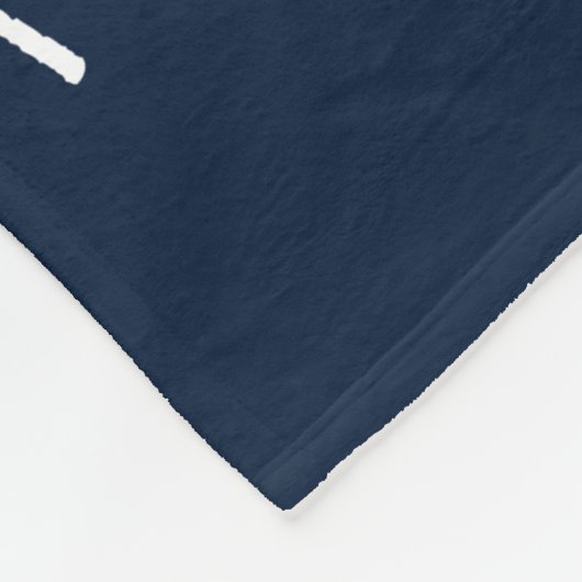 Modern Blauw 3 Fotocollage Naam Fleece Deken (Hoek)