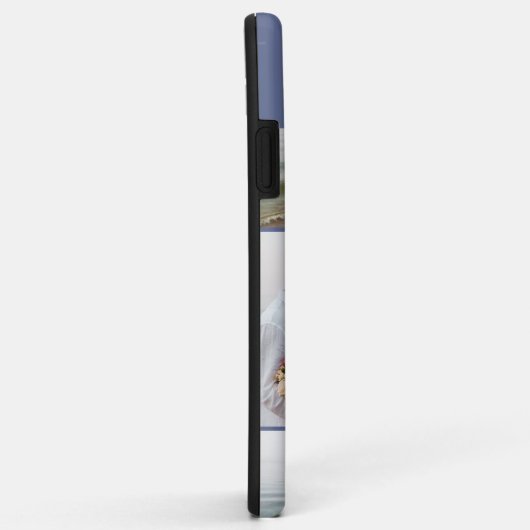 Modern Blauw 7 Fotocollage Case-Mate iPhone Case (Achterkant/rechts)