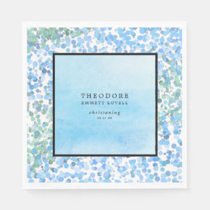 Modern Blauw Abstract doopsel Servet