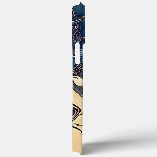 Modern Blauw Abstract Koel Mannelijk Kunstwerk Case-Mate iPhone Case (Achterkant / Rechts)