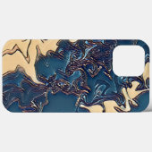 Modern Blauw Abstract Koel Mannelijk Kunstwerk Case-Mate iPhone Case (Achterkant (horizontaal))