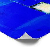 Modern Blauw Abstract Poster Decoratieve Kunstdruk (Hoek)
