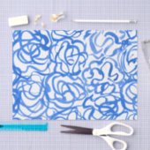 Modern blauw Abstract uniek ontwerp voor Waterverf Tissuepapier (Craft)