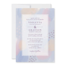 Modern blauw Abstracte kunst bruiloft