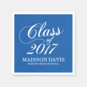 Modern blauw | Afstuderen Napkins Servetten (Voorkant)