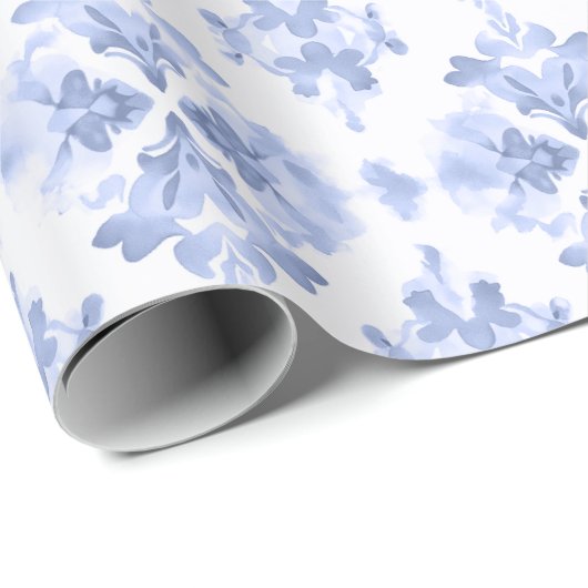  modern blauw Baby shower Cadeaupapier (Rol Hoek)